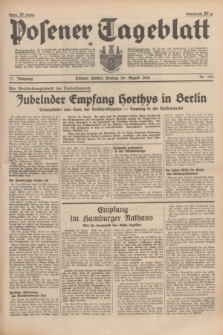Posener Tageblatt. Jg.77, Nr. 193 (26 August 1938) + dod.