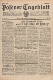 Posener Tageblatt. Jg.77, Nr. 195 (28 August 1938) + dod.