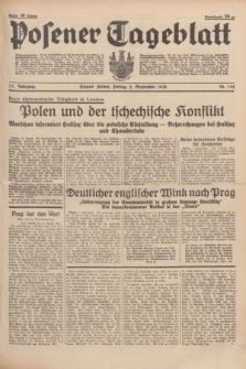 Posener Tageblatt. Jg.77, Nr. 199 (2 September 1938) + dod.