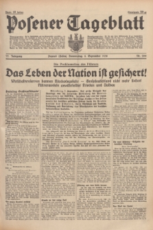 Posener Tageblatt. Jg.77, Nr. 204 (8 September 1938) + dod.