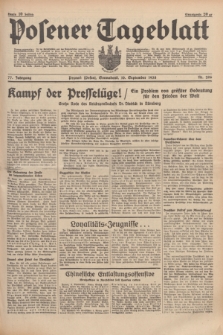 Posener Tageblatt. Jg.77, Nr. 206 (10 September 1938) + dod.