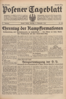Posener Tageblatt. Jg.77, Nr. 208 (13 September 1938) + dod.