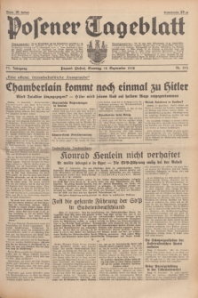 Posener Tageblatt. Jg.77, Nr. 213 (18 September 1938) + dod.