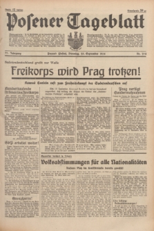 Posener Tageblatt. Jg.77, Nr. 214 (20 September 1938) + dod.