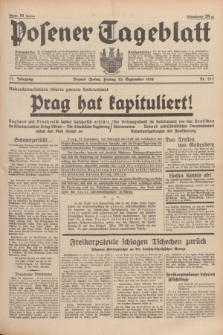 Posener Tageblatt. Jg.77, Nr. 217 (23 September 1938) + dod.