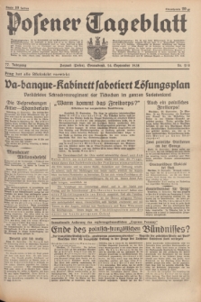 Posener Tageblatt. Jg.77, Nr. 218 (24 September 1938) + dod.