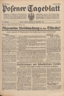 Posener Tageblatt. Jg.77, Nr. 219 (25 September 1938) + dod.