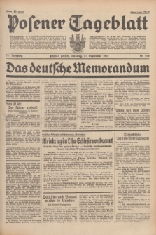 Posener Tageblatt. Jg.77, Nr. 220 (27 September 1938) + dod.