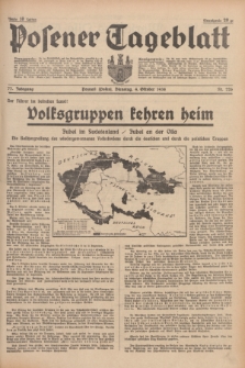 Posener Tageblatt. Jg.77, Nr. 226 (4 Oktober 1938) + dod.