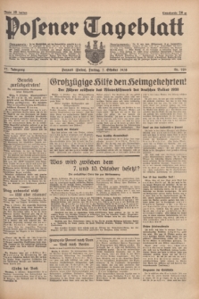 Posener Tageblatt. Jg.77, Nr. 229 (7 Oktober 1938) + dod.