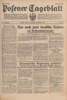 Posener Tageblatt. Jg.77, Nr. 230 (8 Oktober 1938) + dod.
