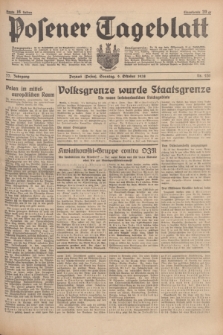 Posener Tageblatt. Jg.77, Nr. 231 (9 Oktober 1938) + dod.