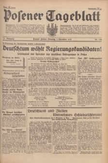 Posener Tageblatt. Jg.77, Nr. 250 (1 November 1938) + dod.