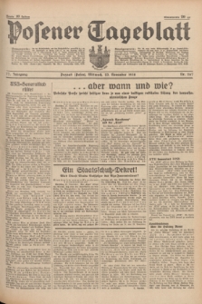 Posener Tageblatt. Jg.77, Nr. 267 (23 November 1938) + dod.