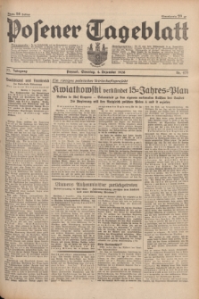 Posener Tageblatt. Jg.77, Nr. 277 (4 Dezember 1938) + dod.