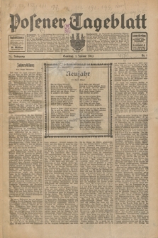 Posener Tageblatt. Jg.72, Nr. 1 (1 Januar 1933) + dod.