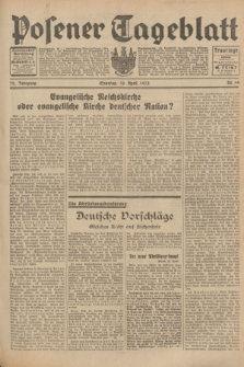 Posener Tageblatt. Jg.72, Nr. 99 (30 April 1933) + dod.