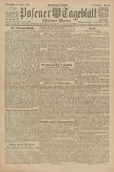 Posener Tageblatt (Posener Warte). Jg.61, Nr. 15 (19 Januar 1922) + dod.