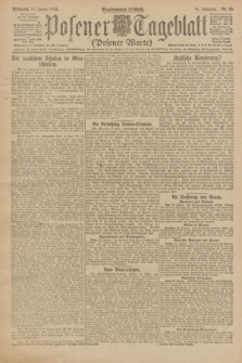 Posener Tageblatt (Posener Warte). Jg.61, Nr. 20 (25 Januar 1922) + dod.