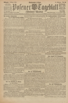 Posener Tageblatt (Posener Warte). Jg.61, Nr. 26 (1 Februar 1922) + dod.
