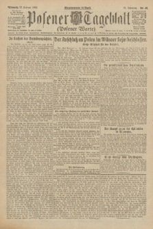 Posener Tageblatt (Posener Warte). Jg.61, Nr. 43 (22 Februar 1922) + dod.