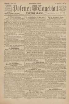 Posener Tageblatt (Posener Warte). Jg.61, Nr. 49 (1 März 1922) + dod.
