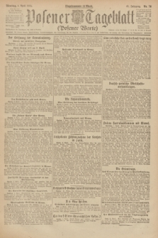Posener Tageblatt (Posener Warte). Jg.61, Nr. 76 (4 April 1922) + dod.