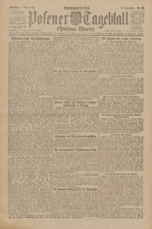 Posener Tageblatt (Posener Warte). Jg.61, Nr. 82 (11 April 1922) + dod.