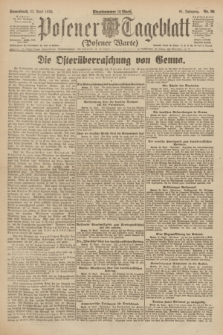 Posener Tageblatt (Posener Warte). Jg.61, Nr. 90 (22 April 1922) + dod.