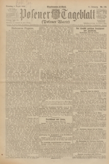 Posener Tageblatt (Posener Warte). Jg.61, Nr. 175 (6 August 1922) + dod.