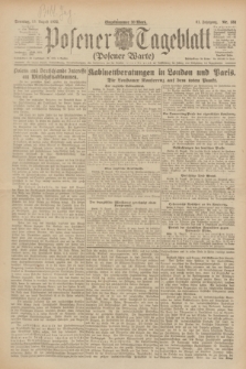 Posener Tageblatt (Posener Warte). Jg.61, Nr. 181 (13 August 1922) + dod.