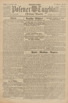 Posener Tageblatt (Posener Warte). Jg.61, Nr. 214 (22 September 1922) + dod.