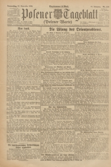 Posener Tageblatt (Posener Warte). Jg.61, Nr. 219 (28 September 1922) + dod.