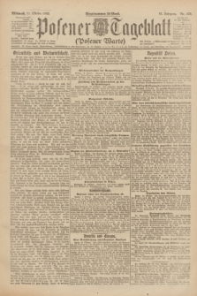 Posener Tageblatt (Posener Warte). Jg.61, Nr. 230 (11 Oktober 1922)
