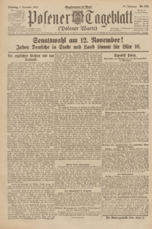 Posener Tageblatt (Posener Warte). Jg.61, Nr. 252 (7 November 1922)