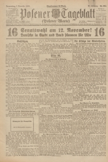 Posener Tageblatt (Posener Warte). Jg.61, Nr. 254 (9 November 1922)