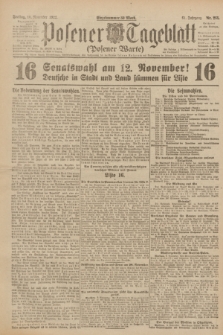 Posener Tageblatt (Posener Warte). Jg.61, Nr. 255 (10 November 1922)