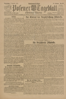 Posener Tageblatt (Posener Warte). Jg.61, Nr. 277 (7 Dezember 1922) + dod.