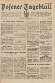 Posener Tageblatt. Jg.73, Nr. 242 (24 Oktober 1934) + dod.
