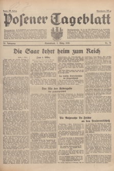 Posener Tageblatt. Jg.74, nr 51 (2 März 1935) + dod.