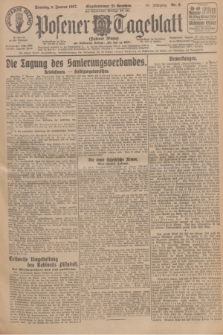 Posener Tageblatt (Posener Warte). Jg.66, Nr. 6 (9 Januar 1927) + dod.