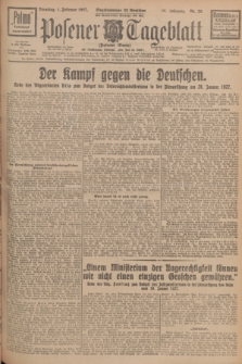 Posener Tageblatt (Posener Warte). Jg.66, Nr. 25 (1 Februar 1927) + dod.
