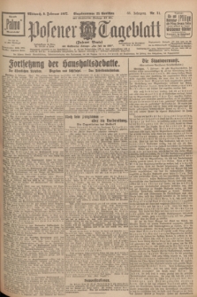 Posener Tageblatt (Posener Warte). Jg.66, Nr. 31 (9 Februar 1927) + dod.