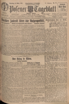 Posener Tageblatt (Posener Warte). Jg.66, Nr. 72 (29 März 1927) + dod.