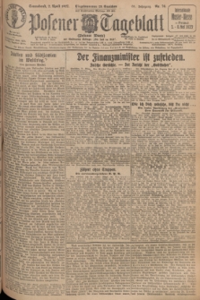 Posener Tageblatt (Posener Warte). Jg.66, Nr. 76 (2 April 1927) + dod.