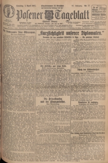 Posener Tageblatt (Posener Warte). Jg.66, Nr. 77 (3 April 1927) + dod.