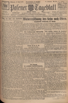 Posener Tageblatt (Posener Warte). Jg.66, Nr. 85 (13 April 1927) + dod.