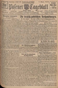 Posener Tageblatt (Posener Warte). Jg.66, Nr. 86 (14 April 1927) + dod.
