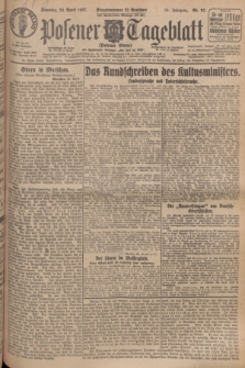 Posener Tageblatt (Posener Warte). Jg.66, Nr. 93 (24 April 1927) + dod.
