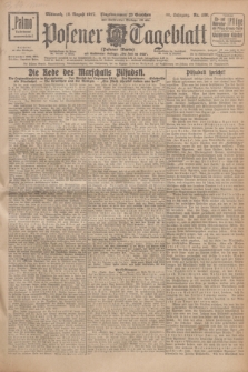 Posener Tageblatt (Posener Warte). Jg.66, Nr. 180 (10 August 1927) + dod.